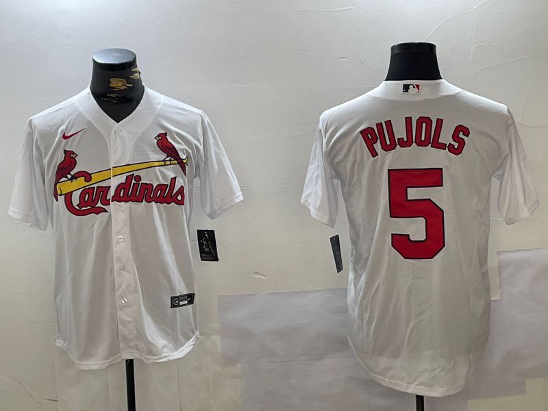 Men St.Louis Cardinals #5 Pujols White Game 2024 Nike MLB Jersey style 1->st.louis cardinals->MLB Jersey